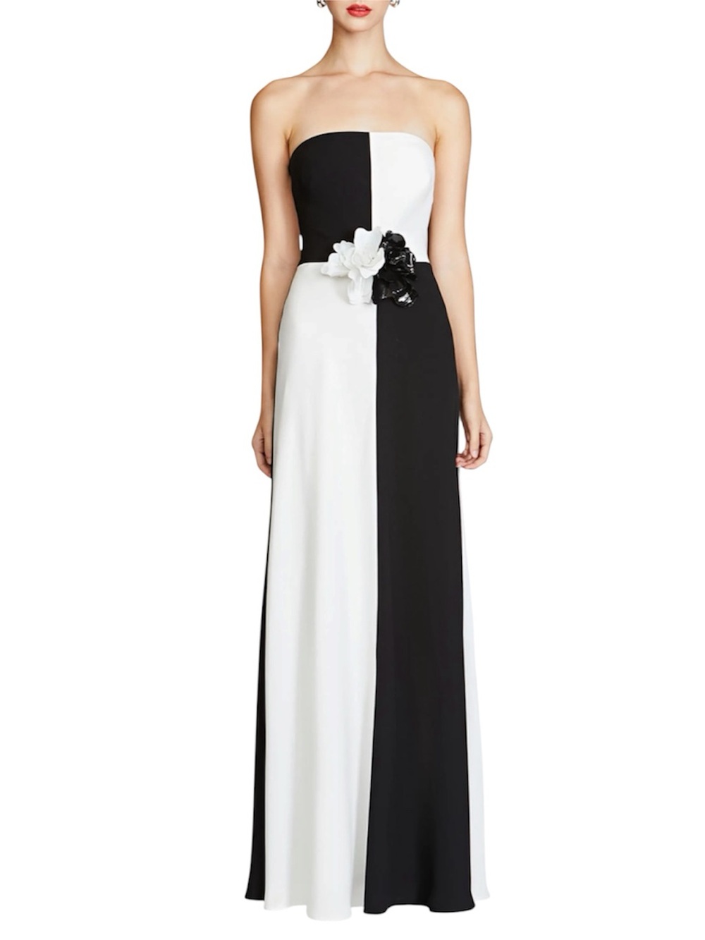 Halston
Cassia Strapless Two-Tone Applique Gown